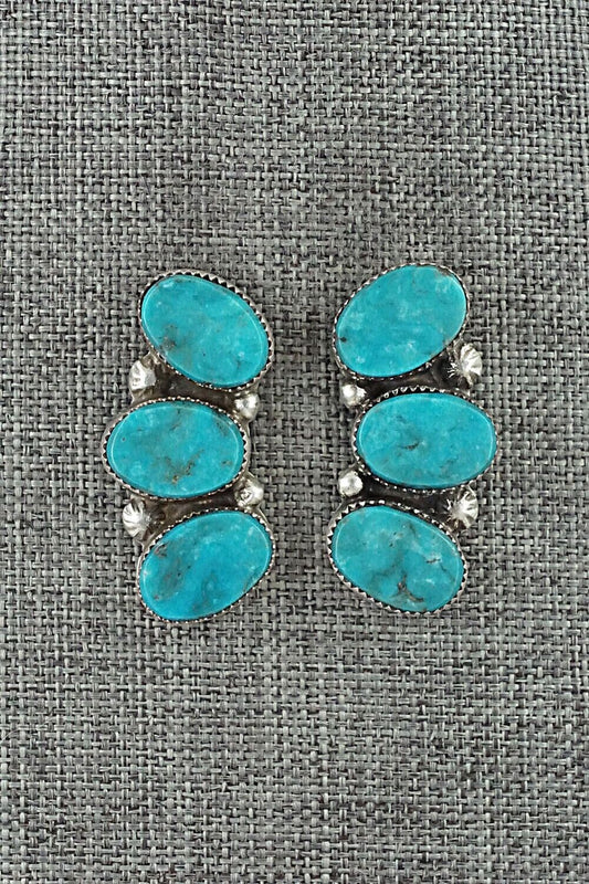 Turquoise & Sterling Silver Earrings - Selina Warner