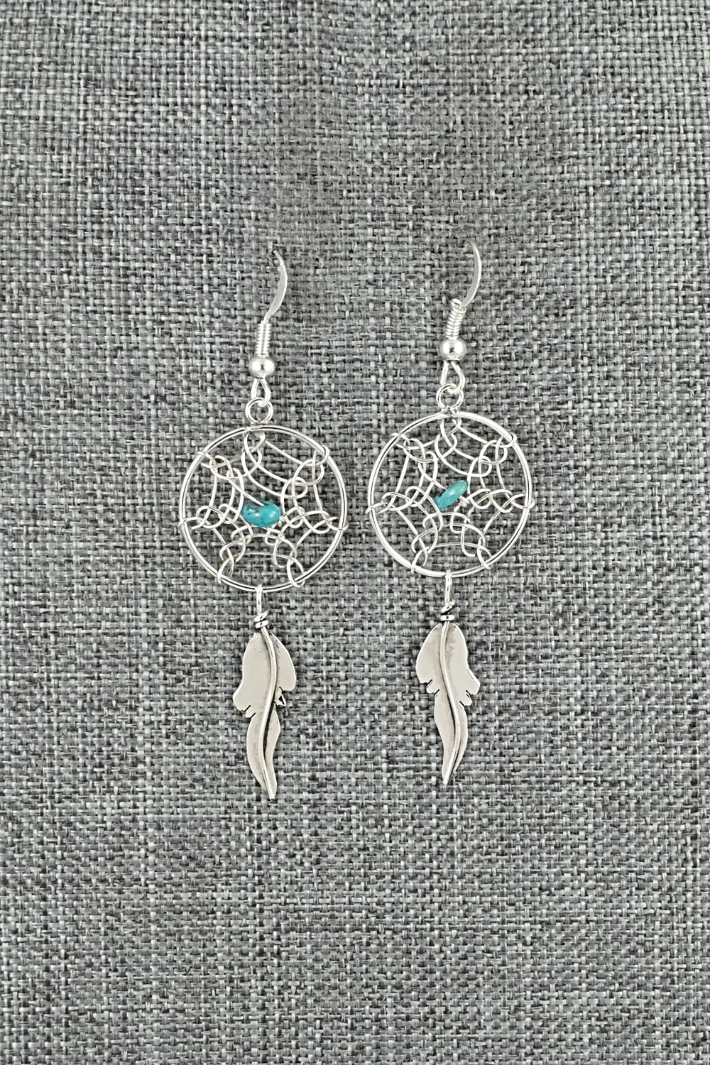 Turquoise & Sterling Silver Earrings - Lorenzo Arviso