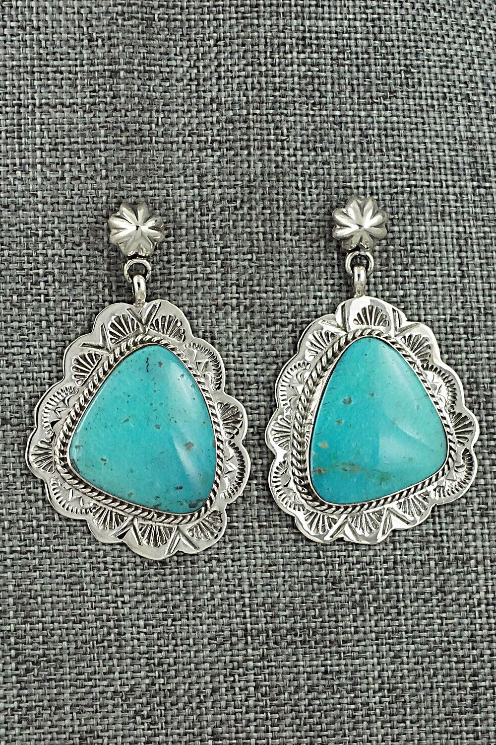 Turquoise & Sterling Silver Earrings - Phyllis Smith