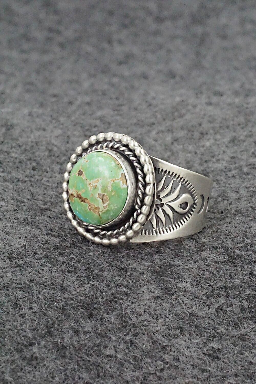 Turquoise & Sterling Silver Ring - Jeannette Saunders - Size 8.5