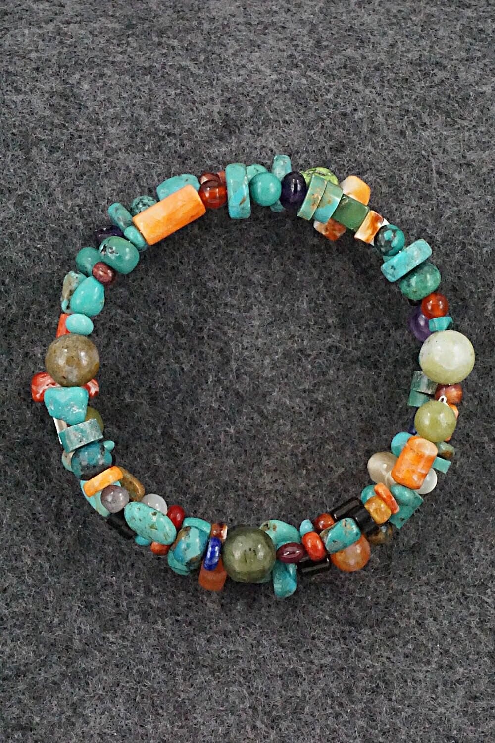 Multi-Stone Beaded Wrap Bracelet - Helen Tsosie