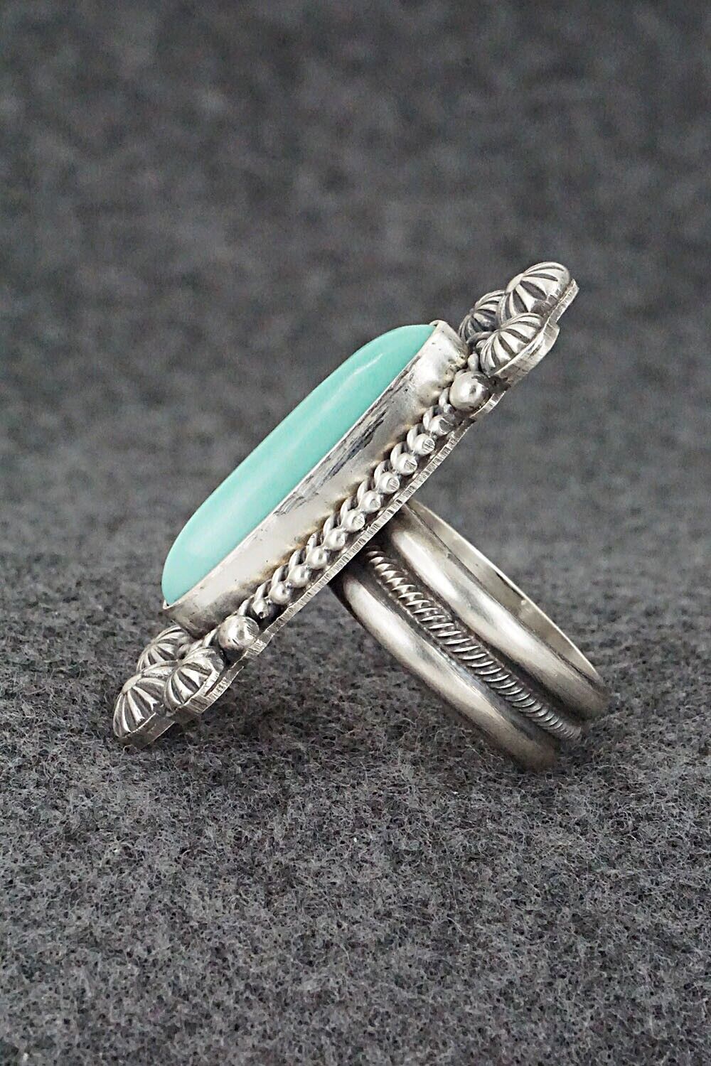 Turquoise & Sterling Silver Ring - Michael Calladitto - Size 7