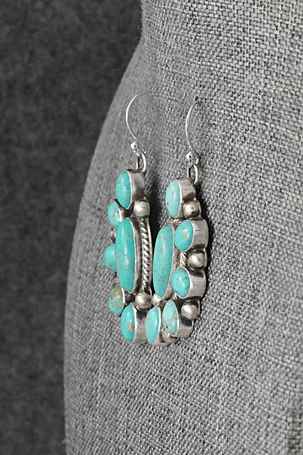 Turquoise & Sterling Silver Earrings - Kathleen Livingston