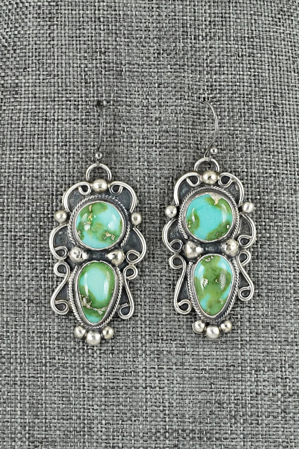 Turquoise & Sterling Silver Necklace and Earrings Set - Kathleen Livingston