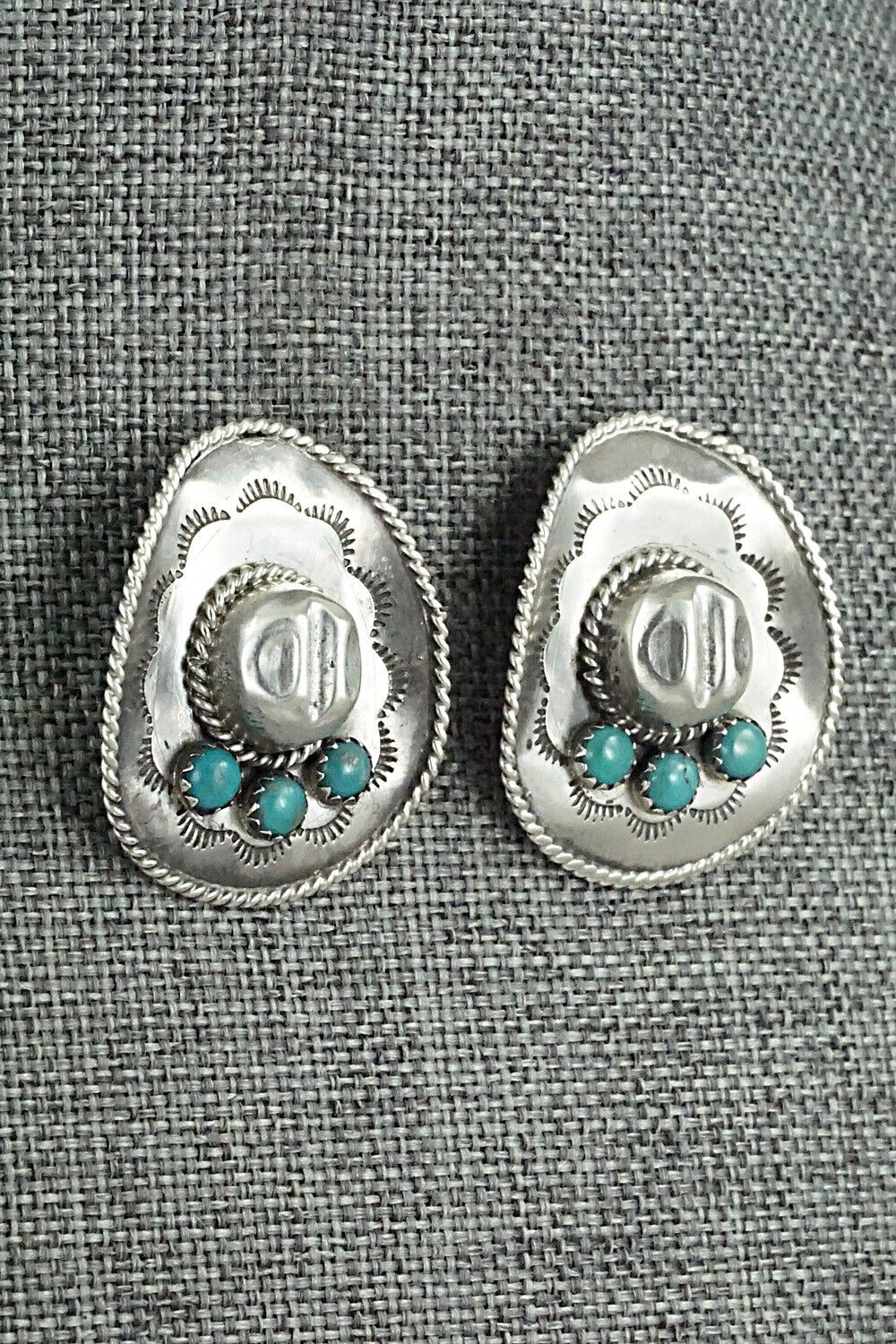 Turquoise & Sterling Silver Earrings - Bobby Platero