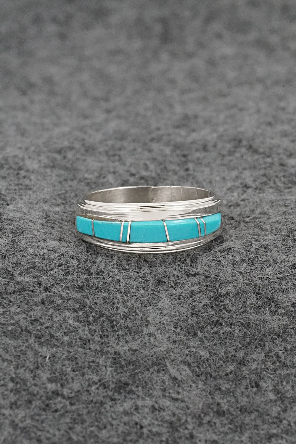 Turquoise & Sterling Silver Ring - Wilbert Muskett Jr. - Size 8