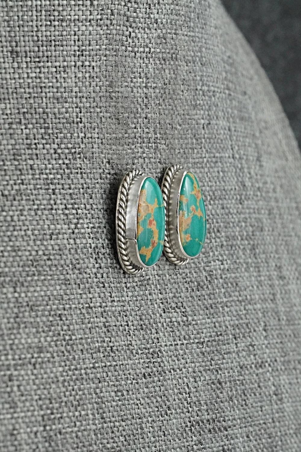 Turquoise & Sterling Silver Earrings - Rosemary Saunders