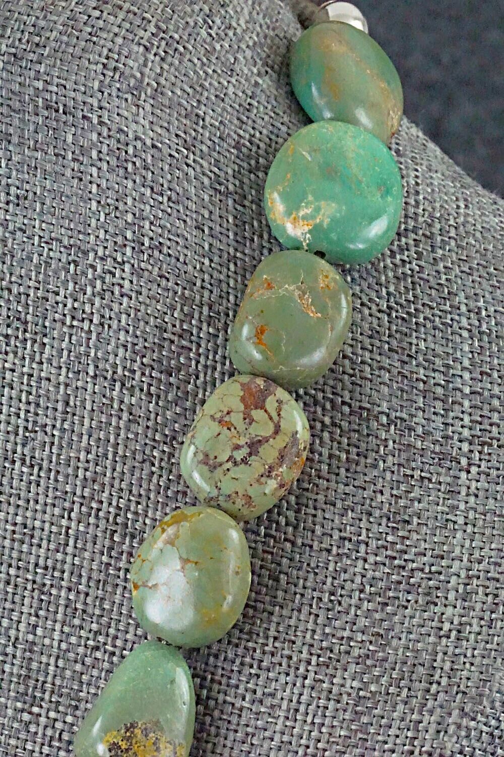 Turquoise & Sterling Silver Necklace 24" - Louise Joe