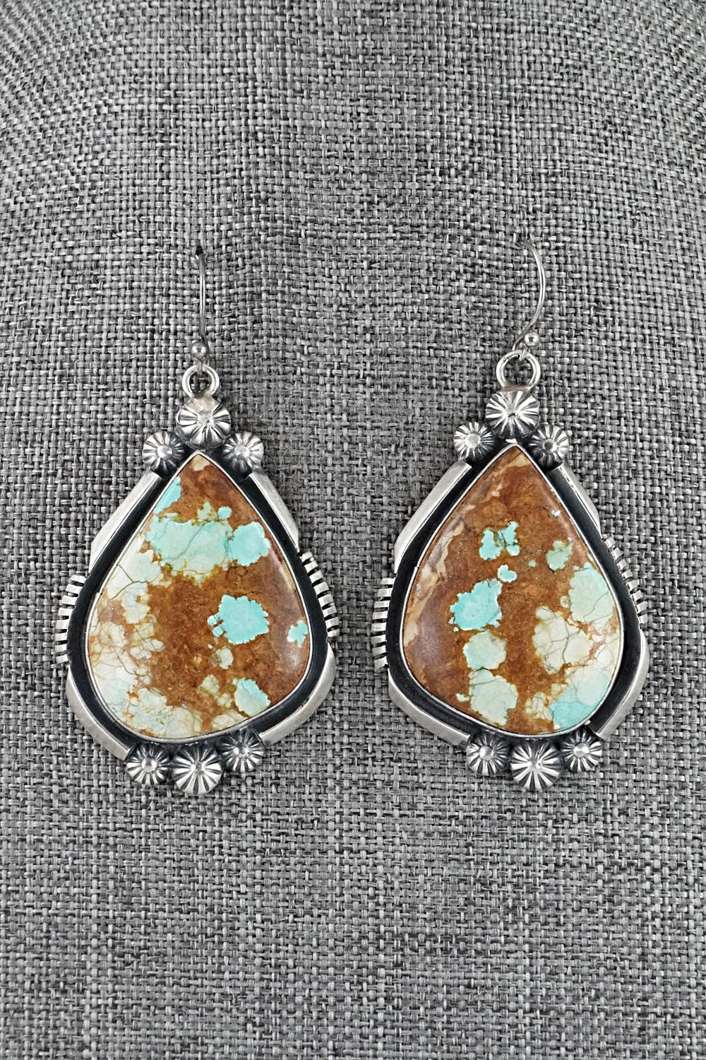 Turquoise & Sterling Silver Necklace and Earrings Set - Paul Livingston