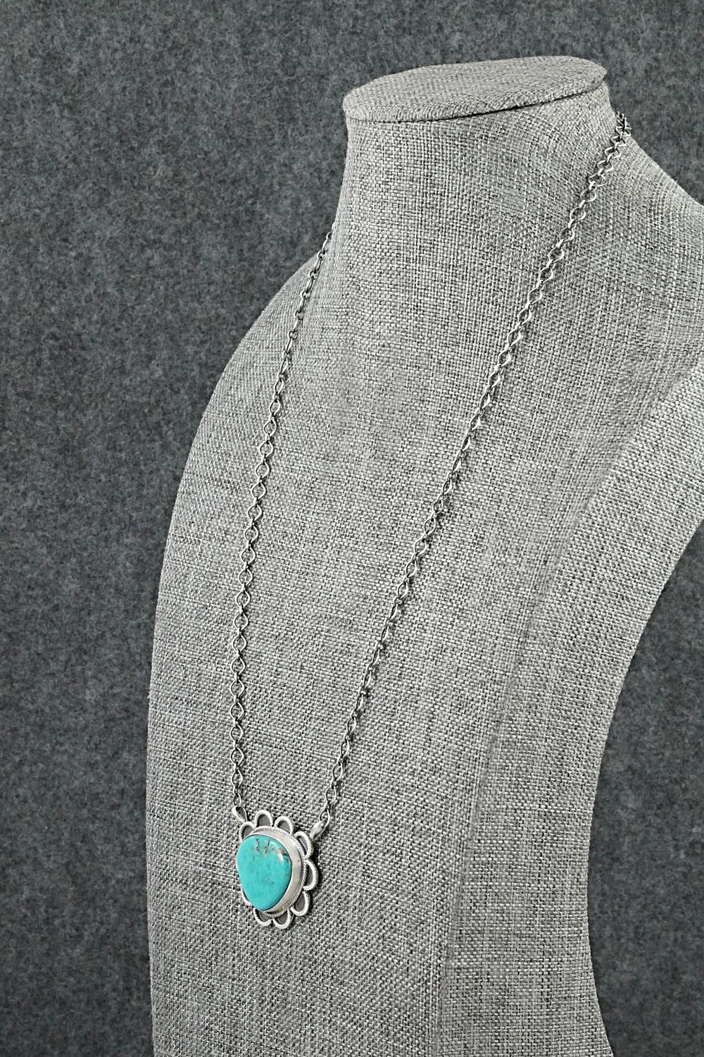Turquoise & Sterling Silver Necklace - Darrin Livingston