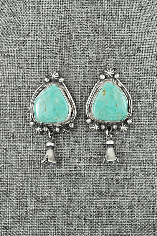 Turquoise & Sterling Silver Earrings - Bobby Johnson