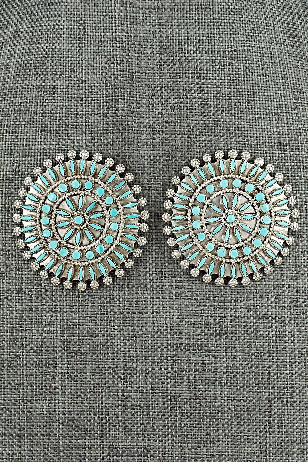 Turquoise & Sterling Silver Earrings - Merlinda Chavez