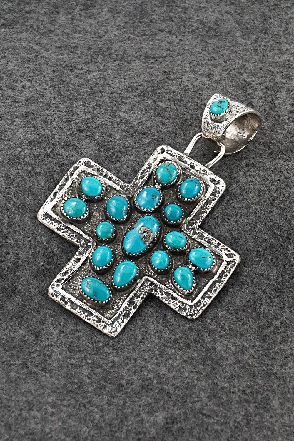 Turquoise & Sterling Silver Pendant - Delbert Arviso