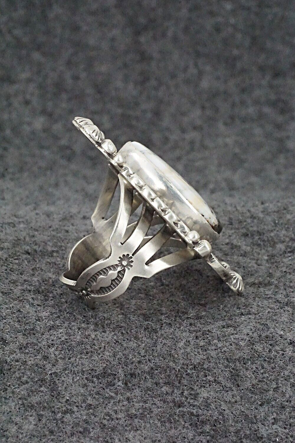 White Buffalo & Sterling Silver Ring - Tom Lewis - Size 9
