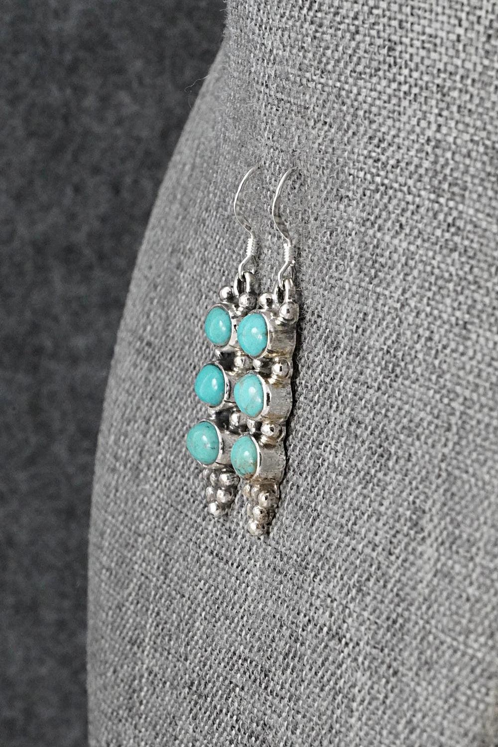 Turquoise & Sterling Silver Earrings - Gary Shorty