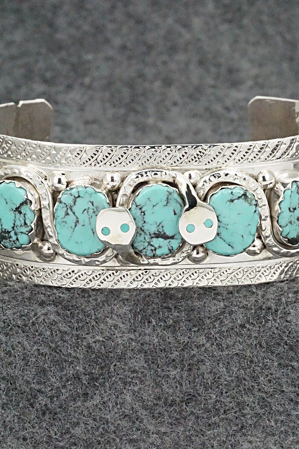 Turquoise & Sterling Silver Bracelet - Joy Calavaza