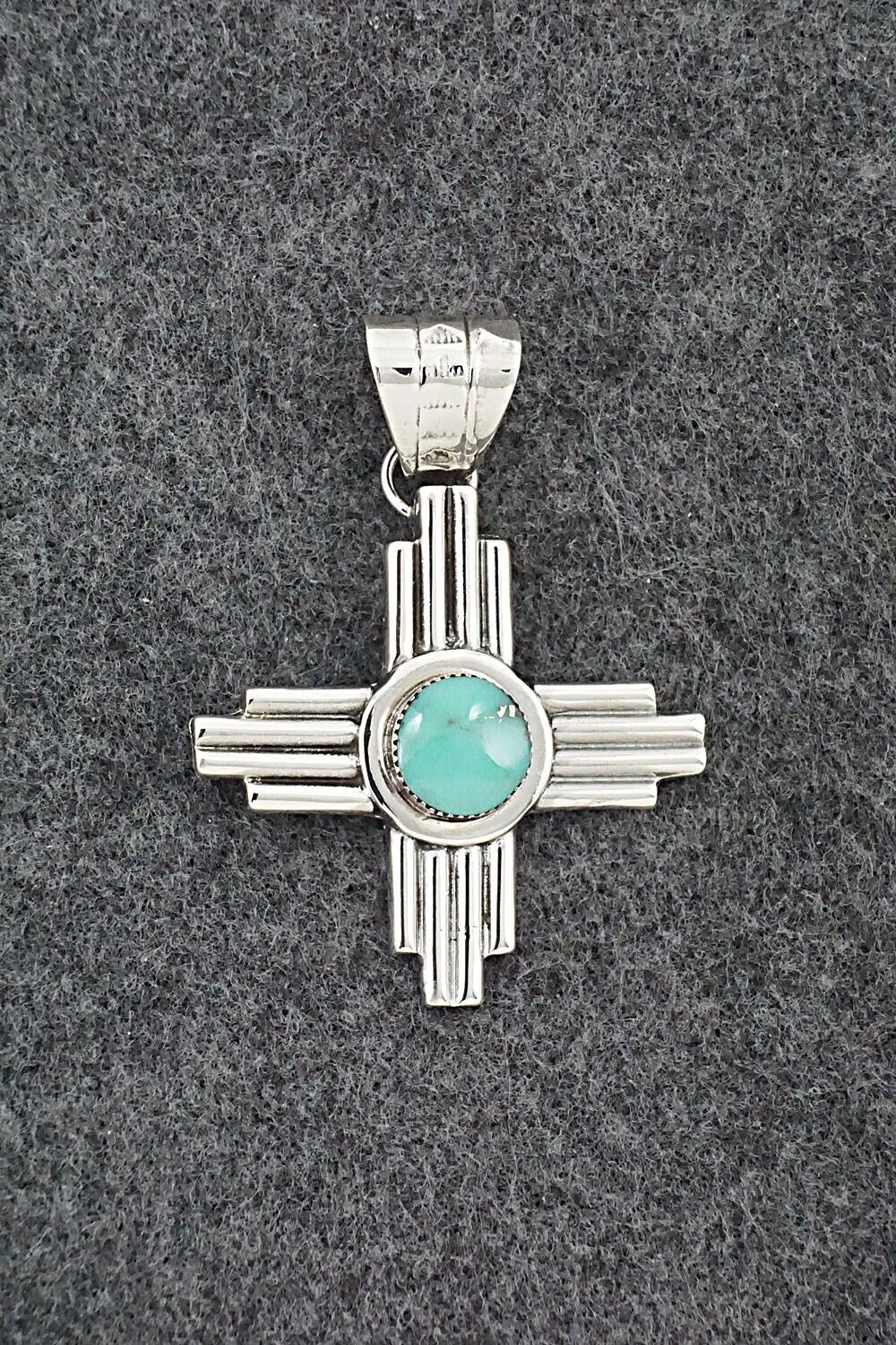 Turquoise & Sterling Silver Pendant - Ryntanna Yazzie