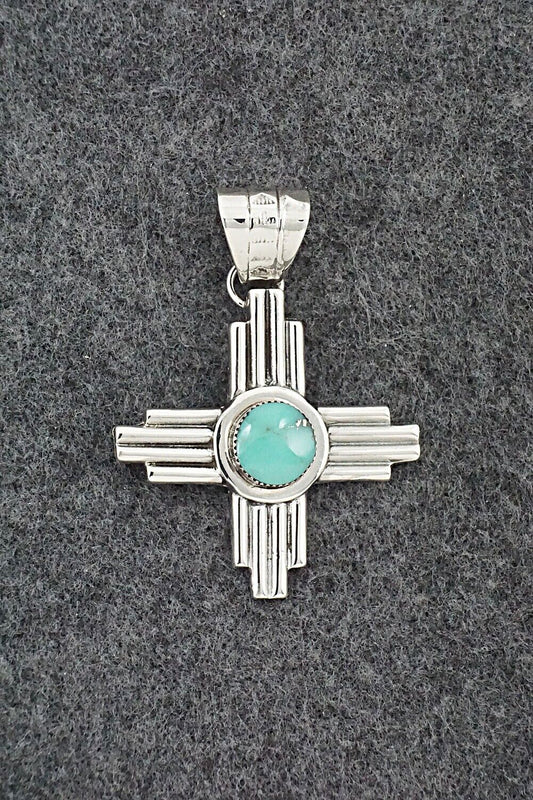 Turquoise & Sterling Silver Pendant - Ryntanna Yazzie