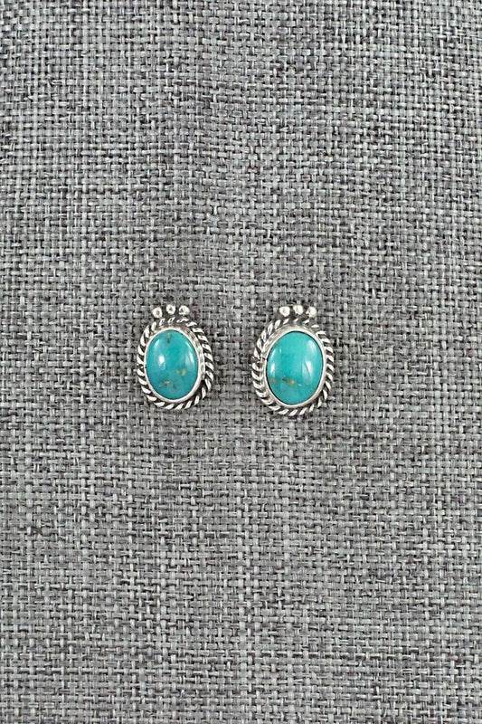 Turquoise & Sterling Silver Earrings - Rosemary Saunders