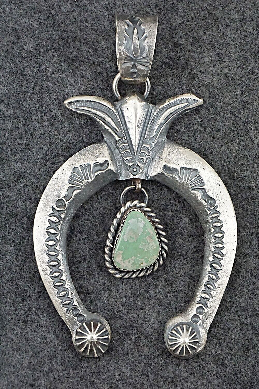 Turquoise & Sterling Silver Naja Pendant - Eva & Linberg Billah