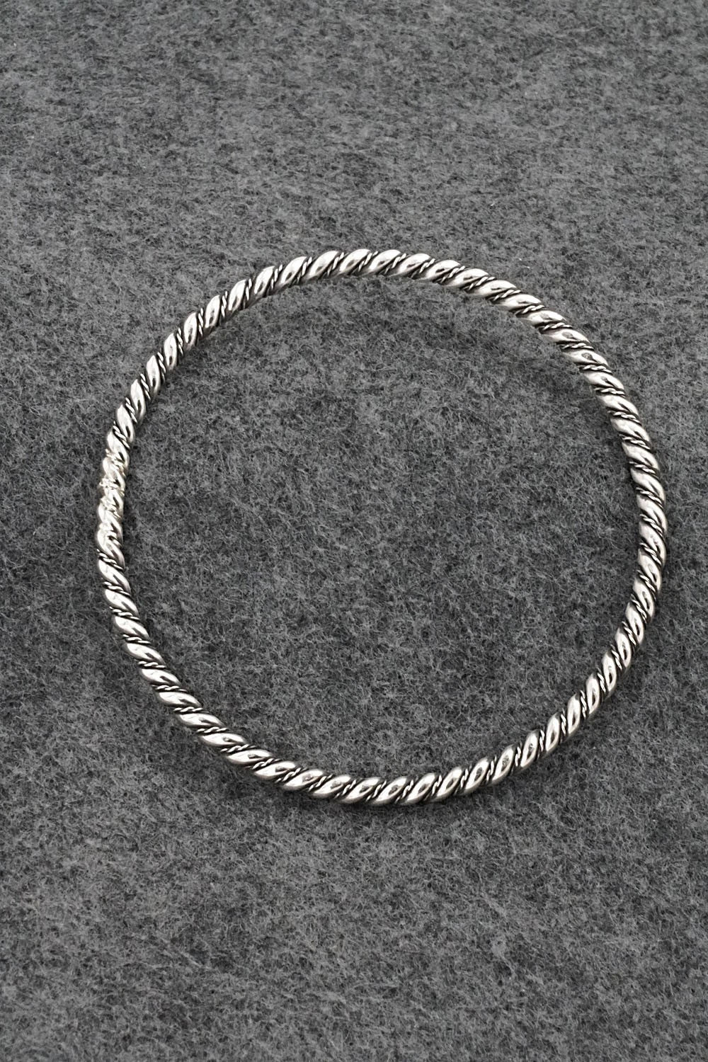 Sterling Silver Bangle Bracelet - Elaine Tahe