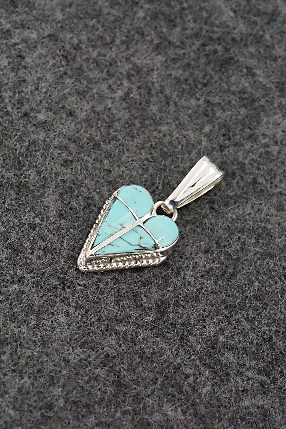Turquoise & Sterling Silver Pendant - Velda Nastacio
