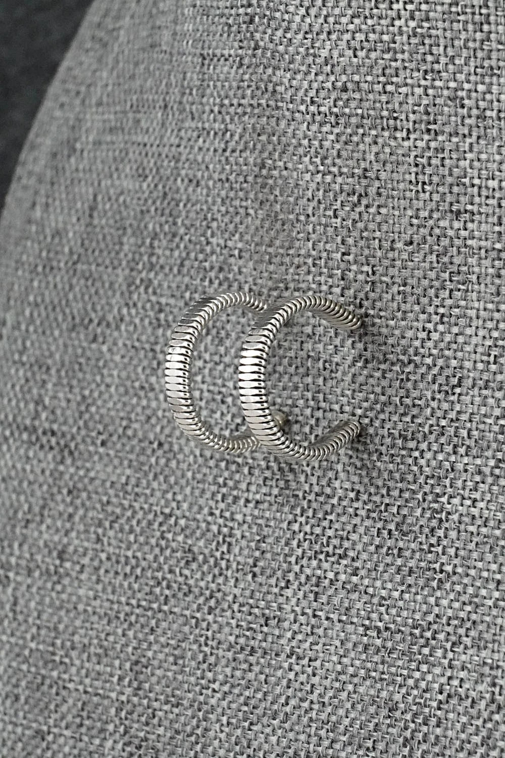 Sterling Silver Hoop Earrings - Elaine Tahe