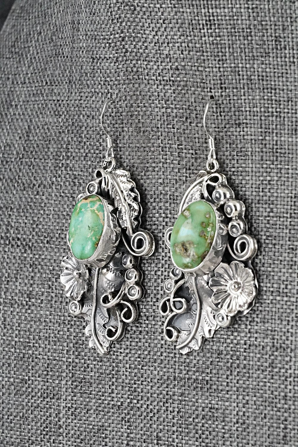 Turquoise & Sterling Silver Squash Blossom Set - Harry B. Yazzie
