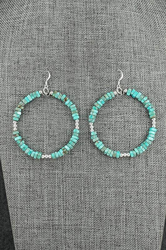 Turquoise & Sterling Silver Earrings - Doreen Jake