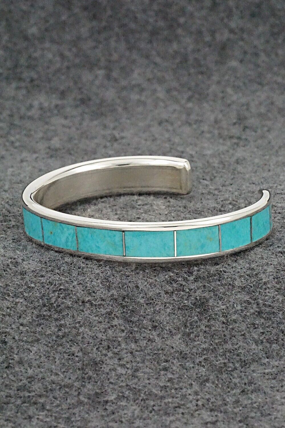 Turquoise & Sterling Silver Inlay Bracelet - Larry Loretto