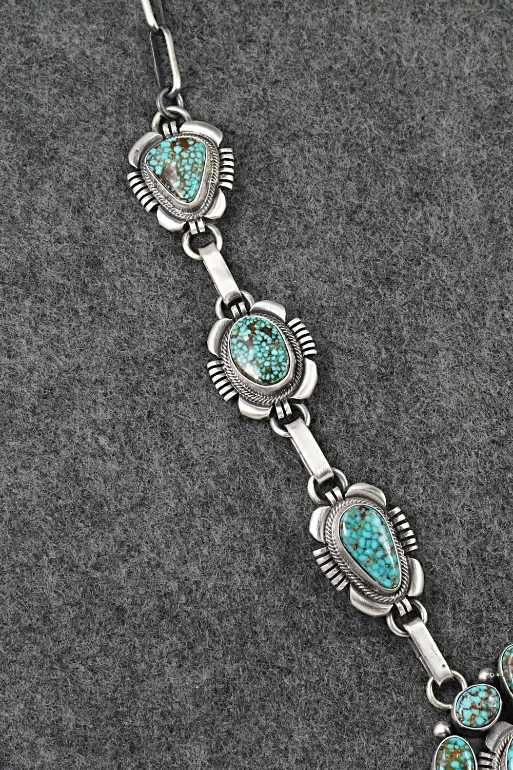 Turquoise & Sterling Silver Necklace and Earrings Set - Mark Yazzie