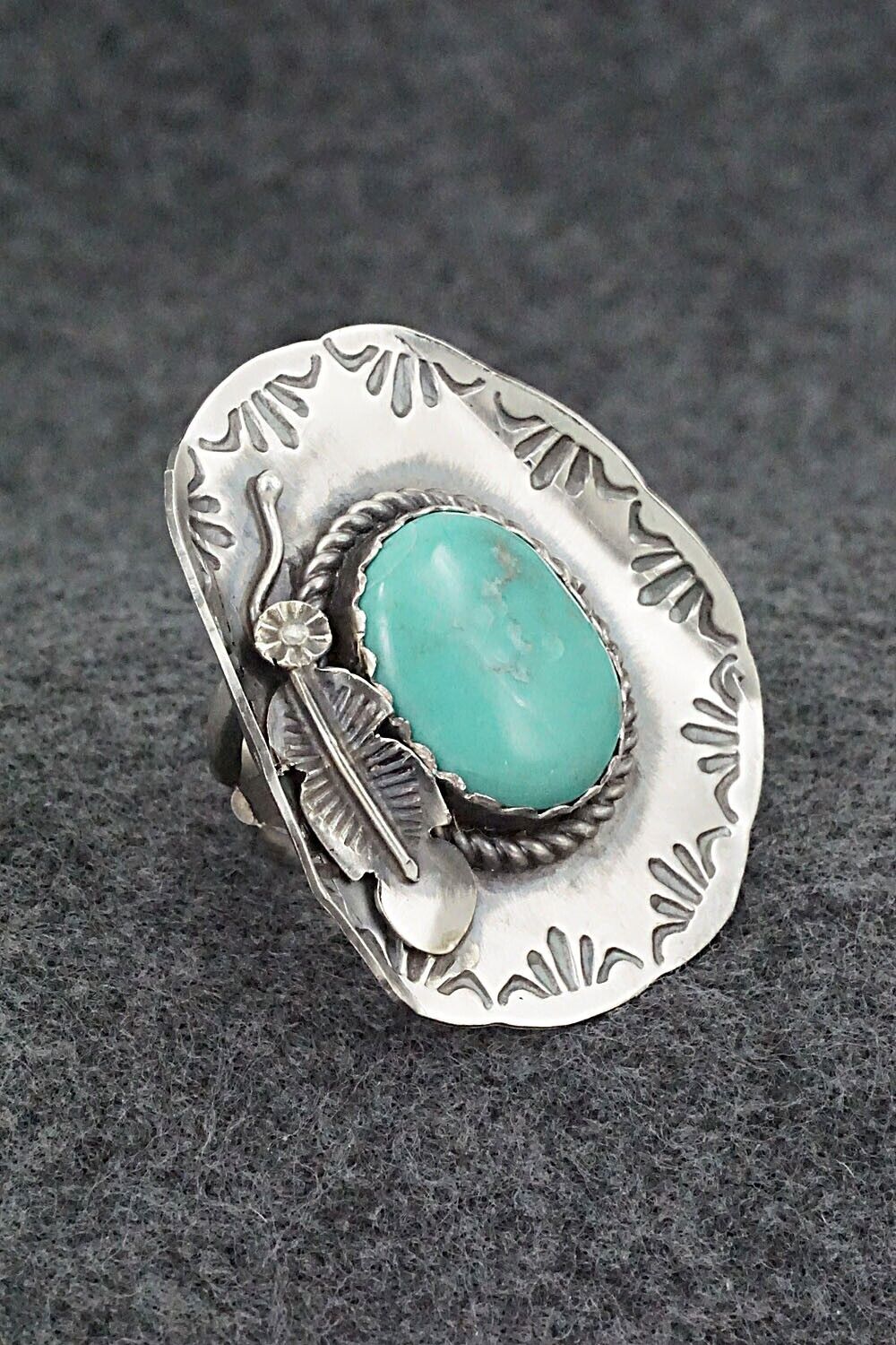 Turquoise & Sterling Silver Ring - Tim Yazzie - Size 7