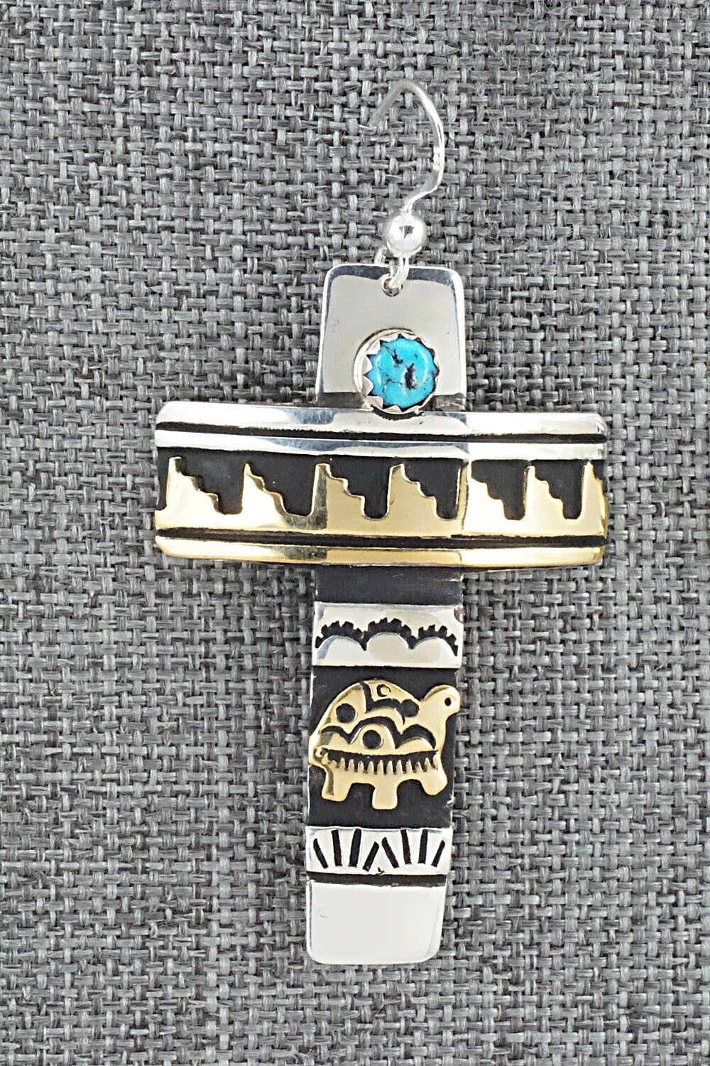 Turquoise & Sterling Silver Earrings - Rosita Singer