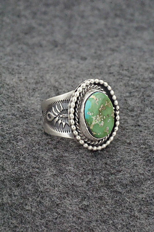 Turquoise & Sterling Silver Ring - Jeannette Saunders - Size 8