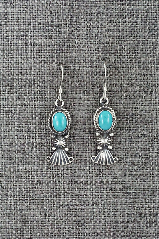 Turquoise & Sterling Silver Earrings - Verley Betone