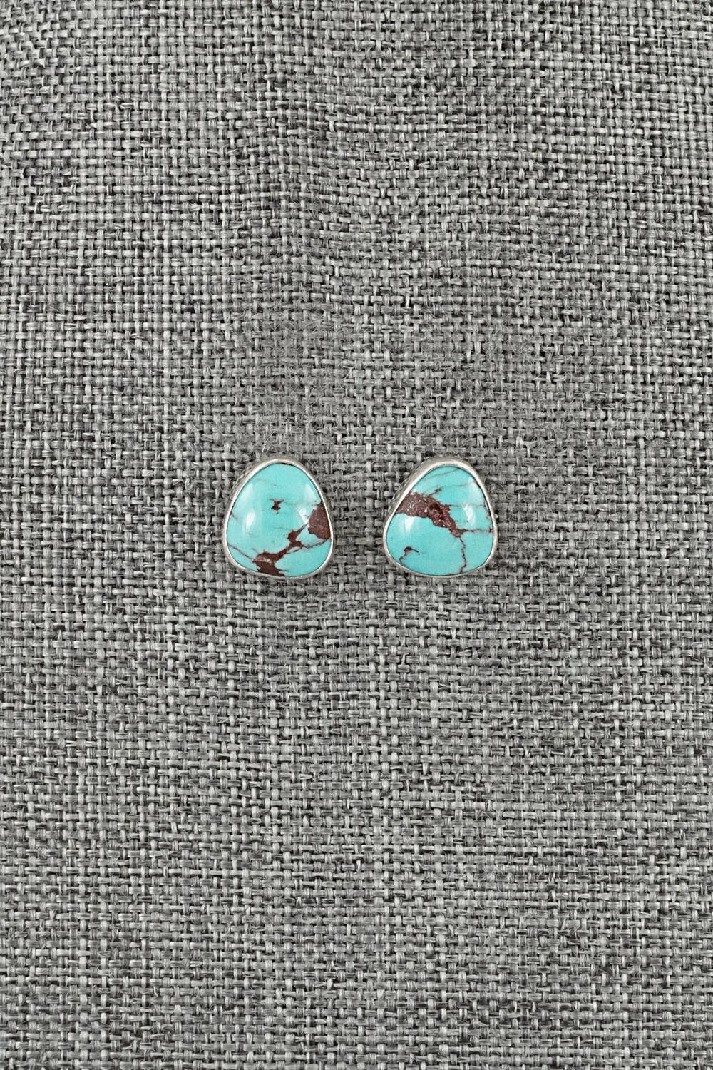 Turquoise & Sterling Silver Earrings - Eugene Gruber
