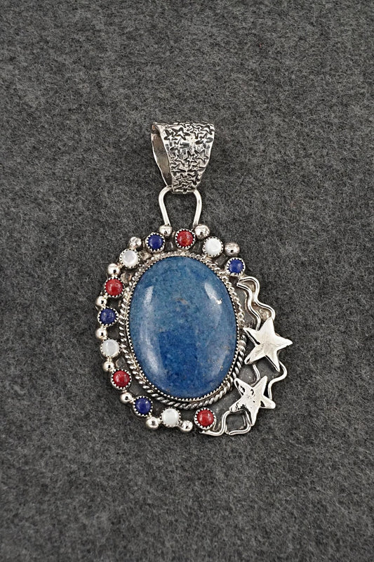 Multi-Stone & Sterling Silver Pendant - Delbert Arviso
