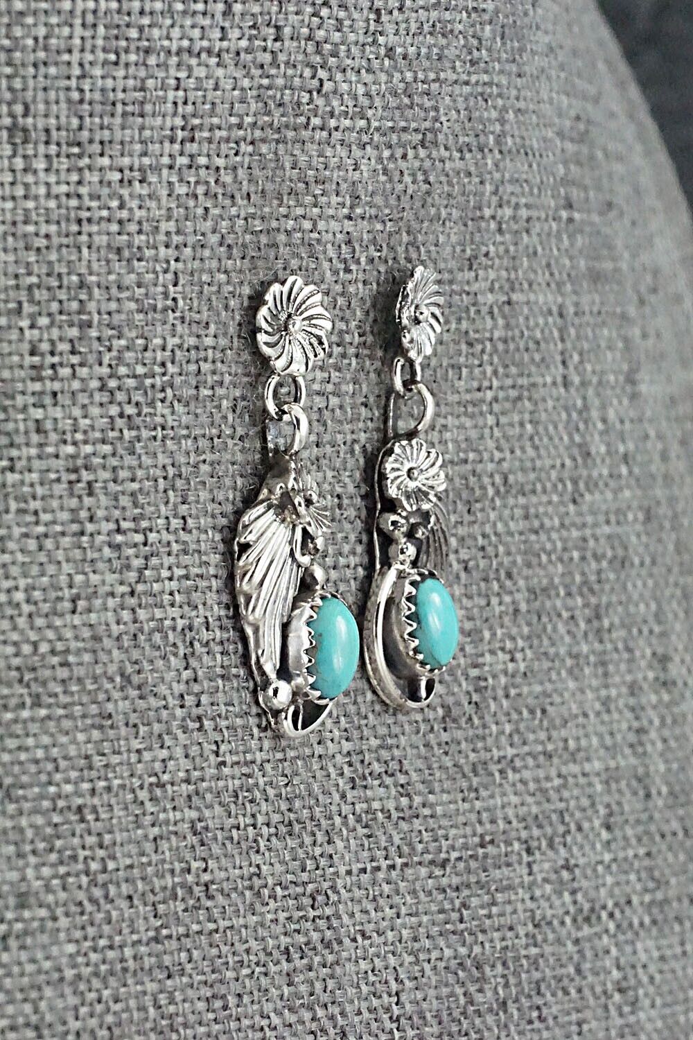 Turquoise & Sterling Silver Earrings - Verley Betone