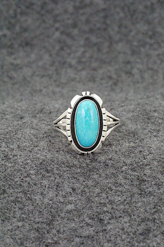 Turquoise & Sterling Silver Ring - Amos Begay - Size 9.25