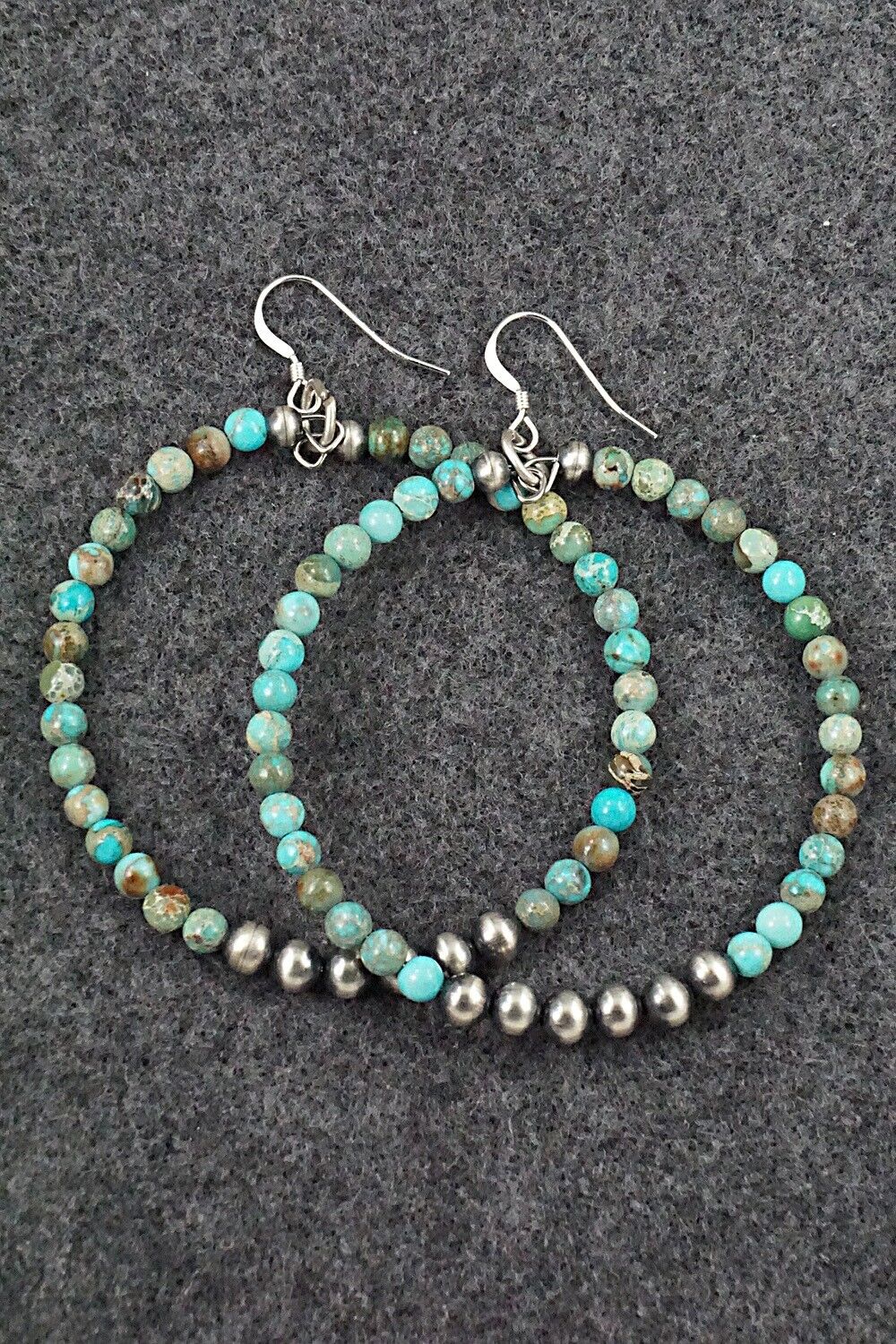 Turquoise & Sterling Silver Earrings - Doreen Jake