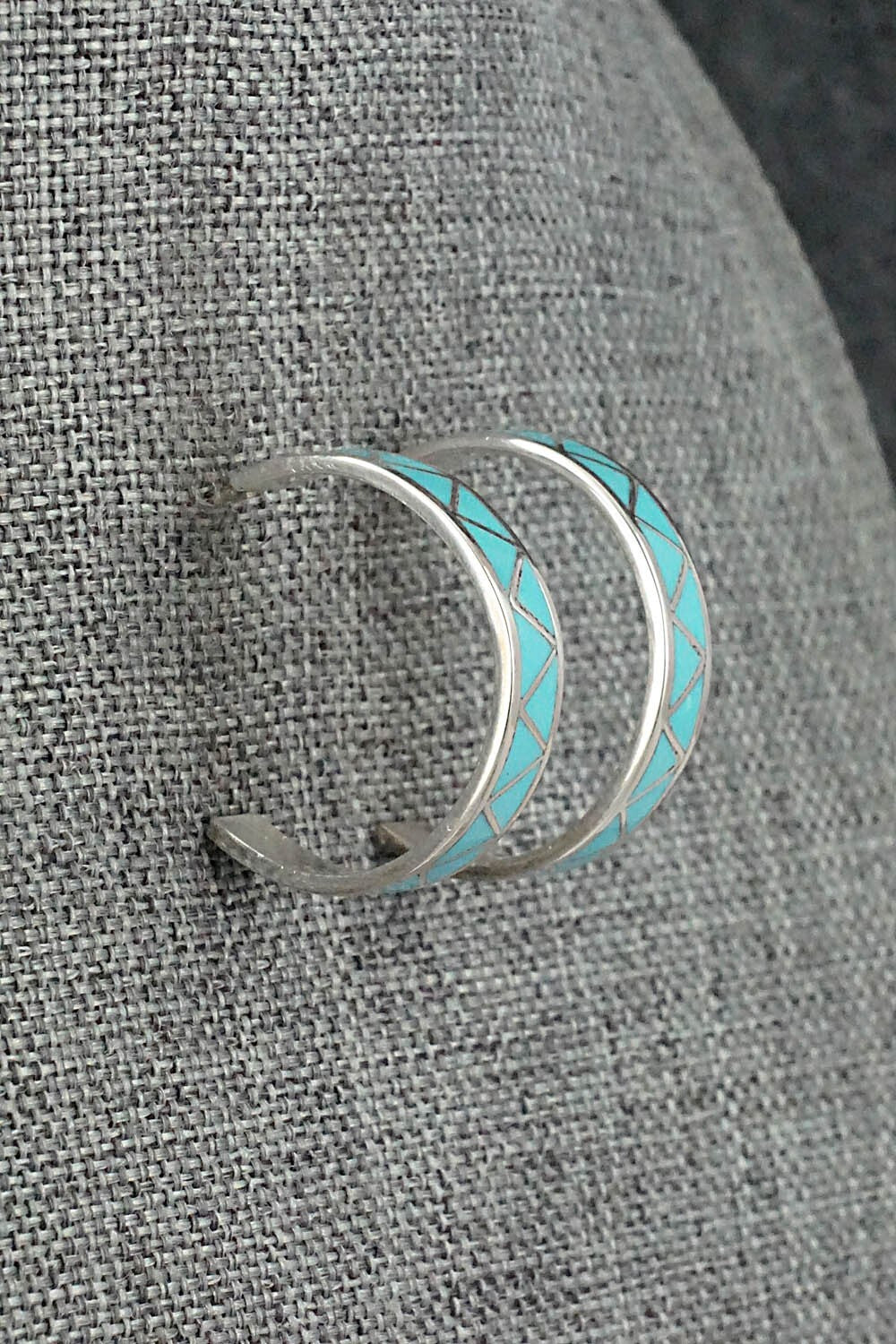 Turquoise & Sterling Silver Earrings - Claudine Haloo