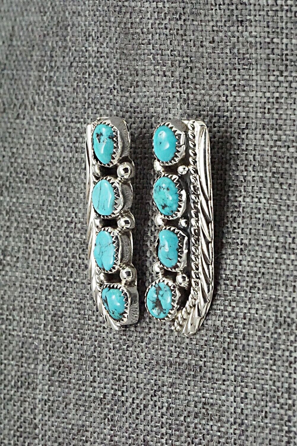 Turquoise & Sterling Silver Necklace and Earrings Set - Darlene Begay