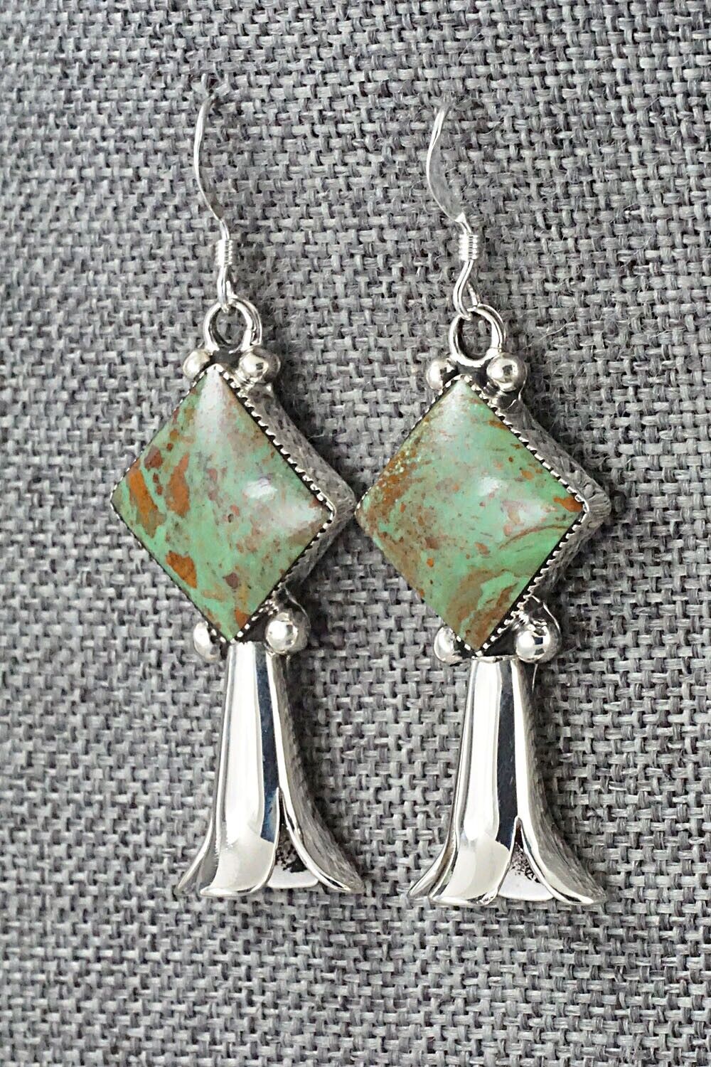 Gaspeite and Sterling Silver Earrings - Suzanna Johnson