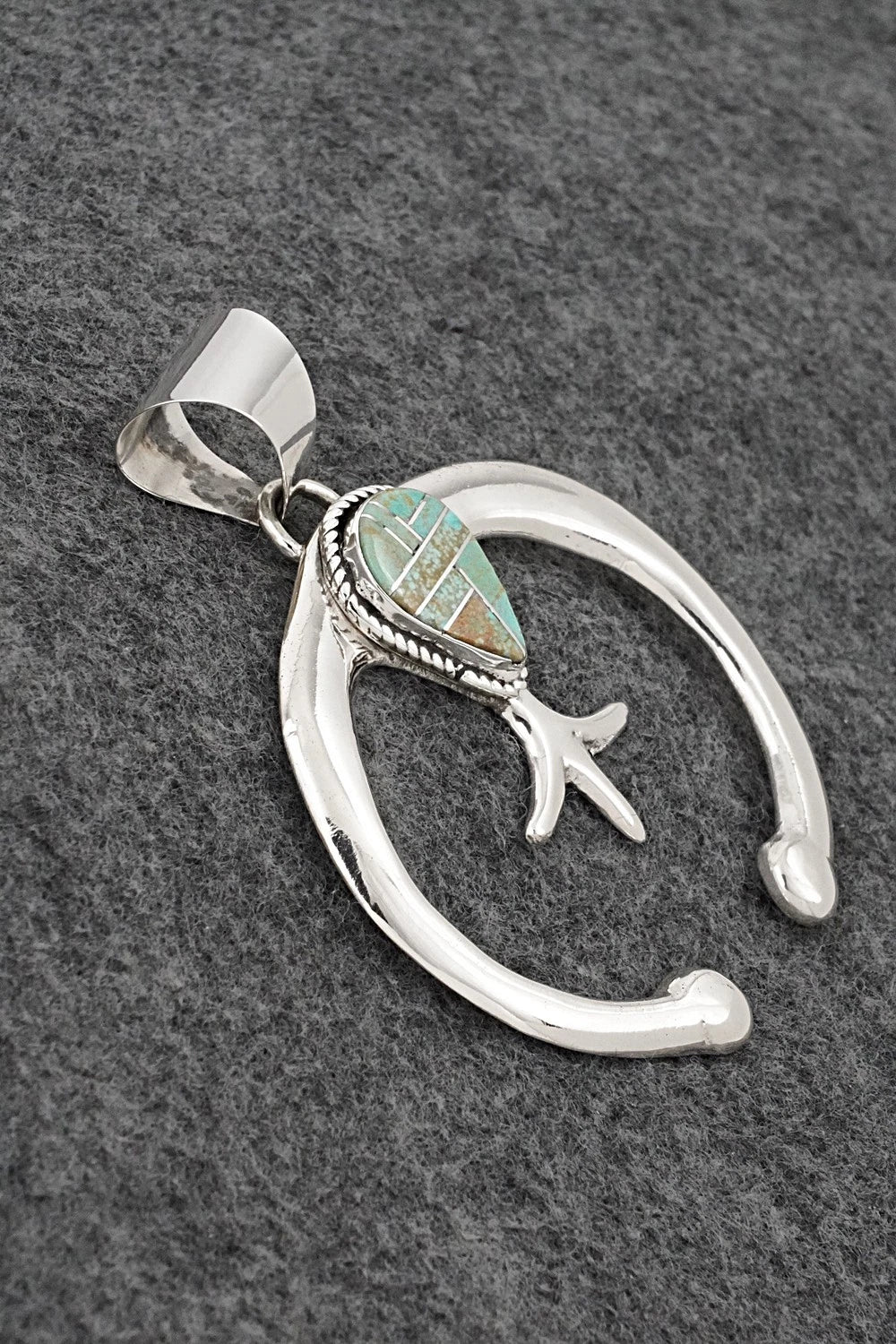 Turquoise & Sterling Silver Pendant - Joseph Martinez