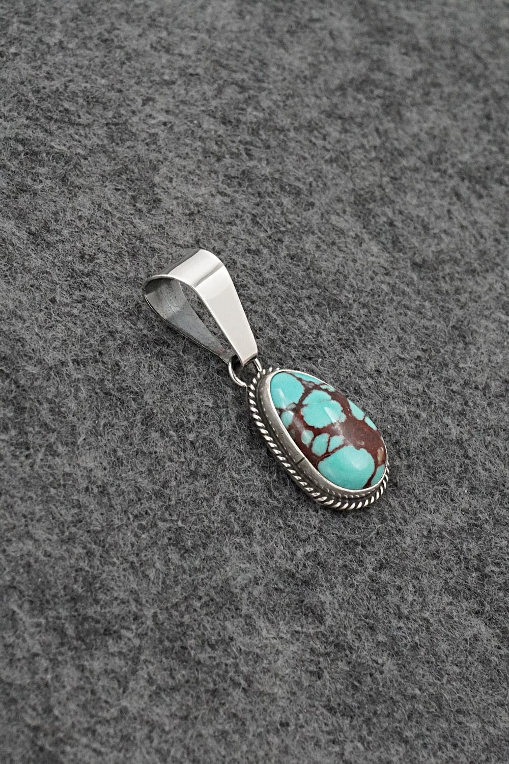 Turquoise & Sterling Silver Pendant - Eugene Gruber