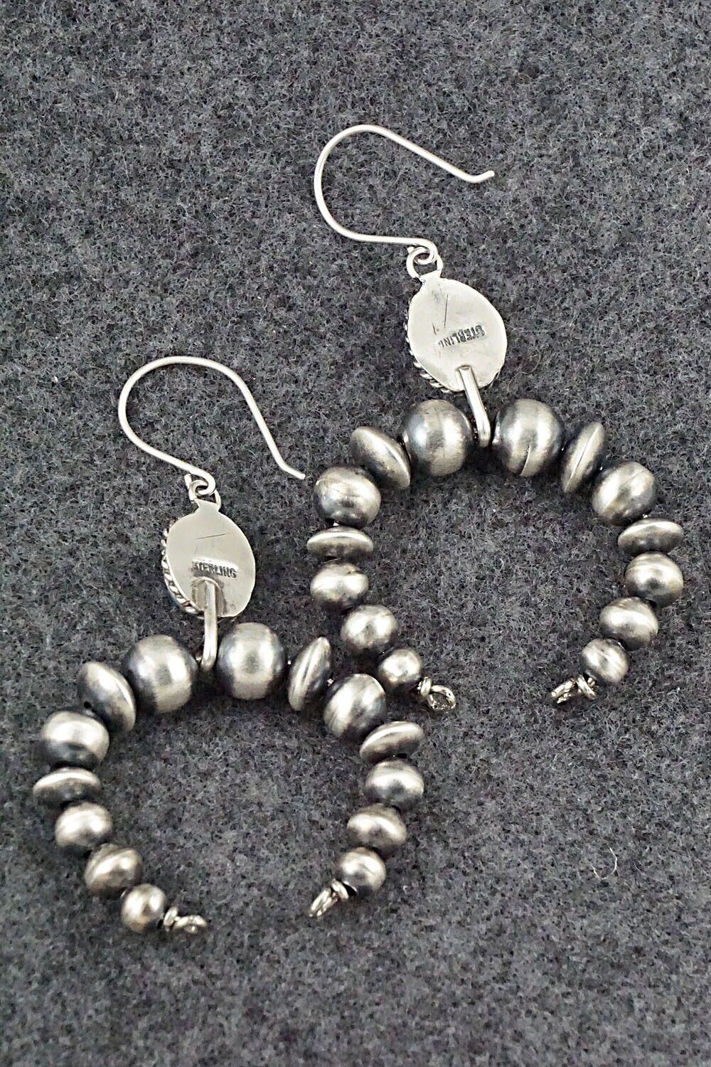 Turquoise & Sterling Silver Navajo Pearl Earrings - Grace Kenneth