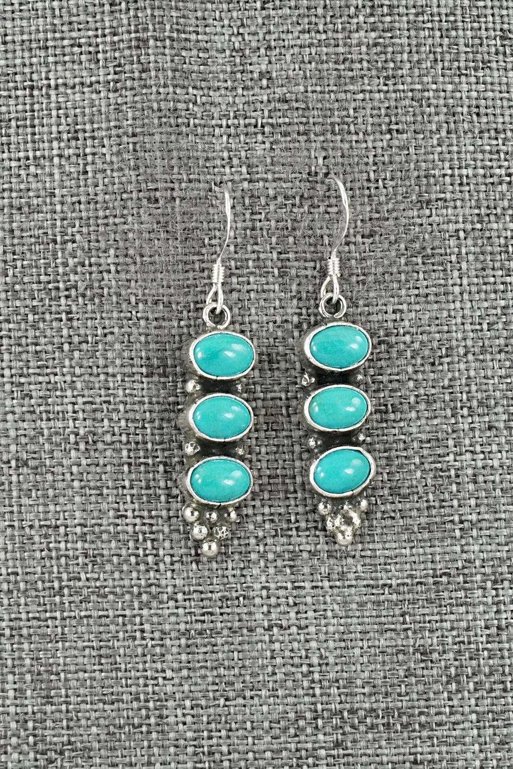Turquoise & Sterling Silver Earrings - Gary Shorty