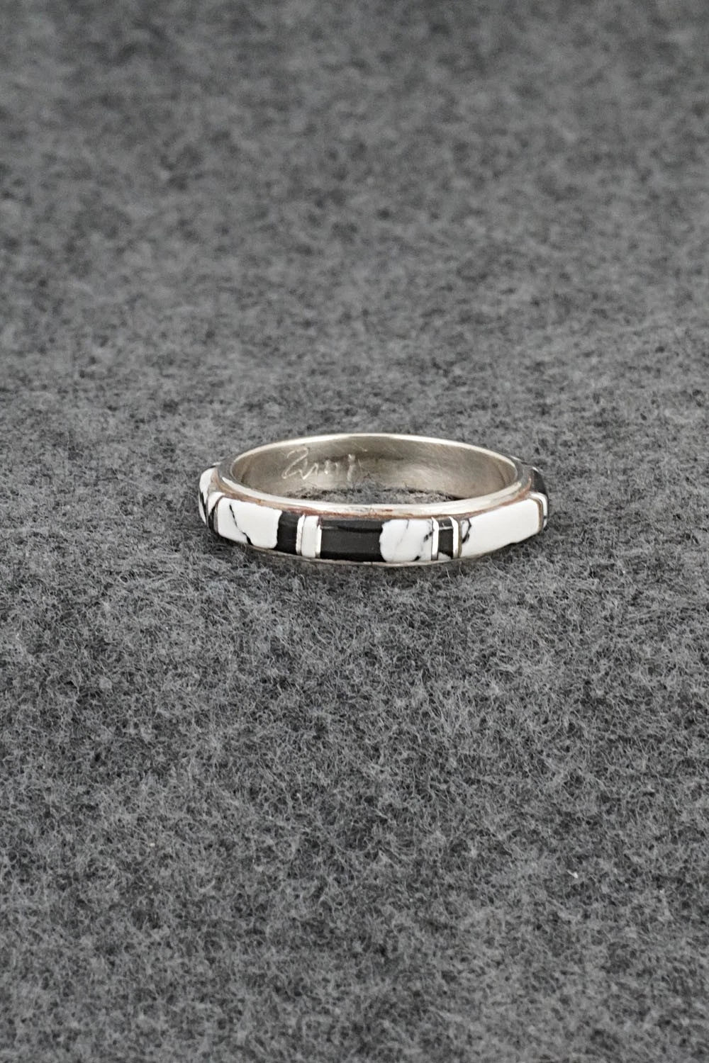 White Buffalo & Sterling Silver Ring - Terrance Panteah - Size 11.5