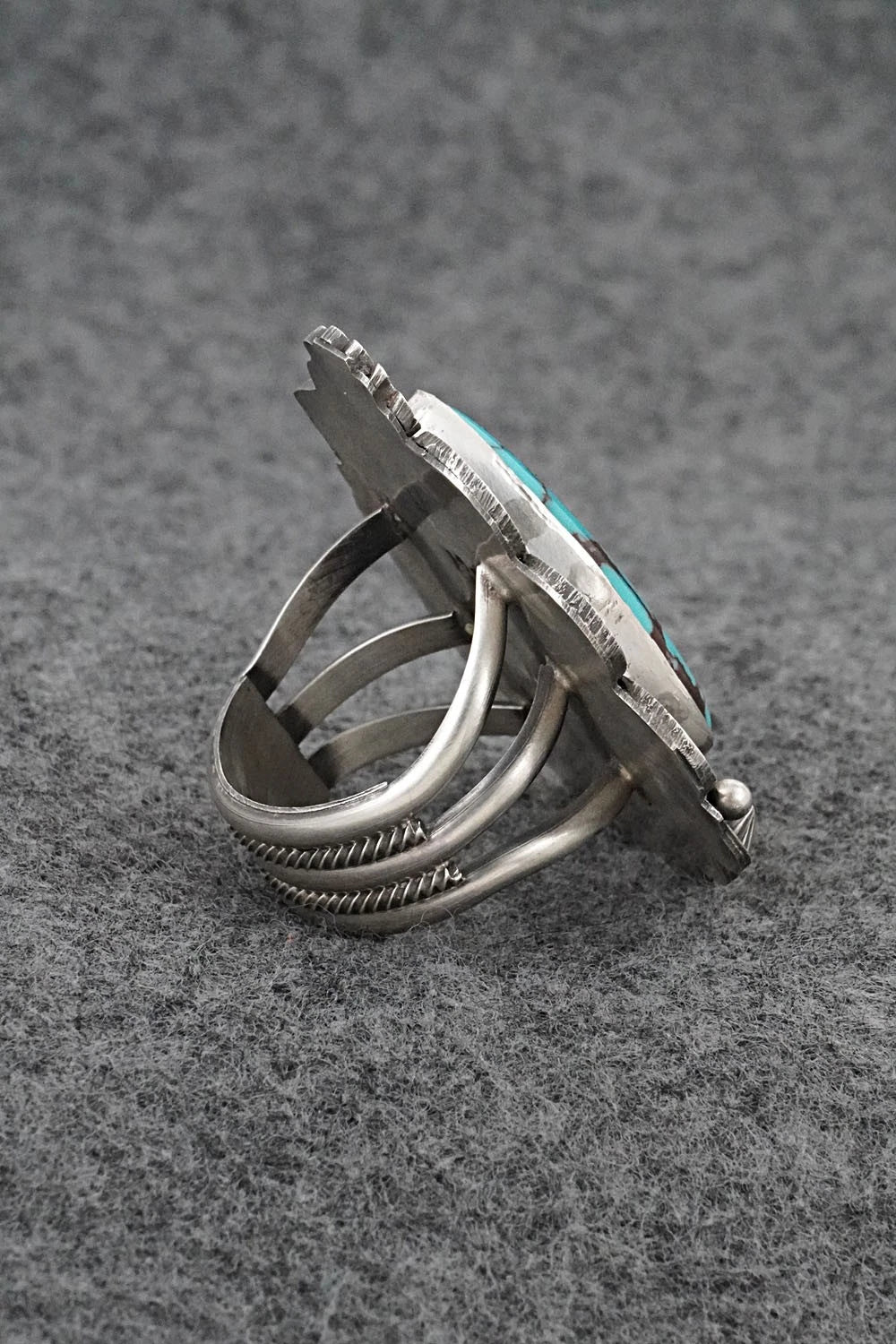 Turquoise & Sterling Silver Ring - Michael Calladitto - Size 10