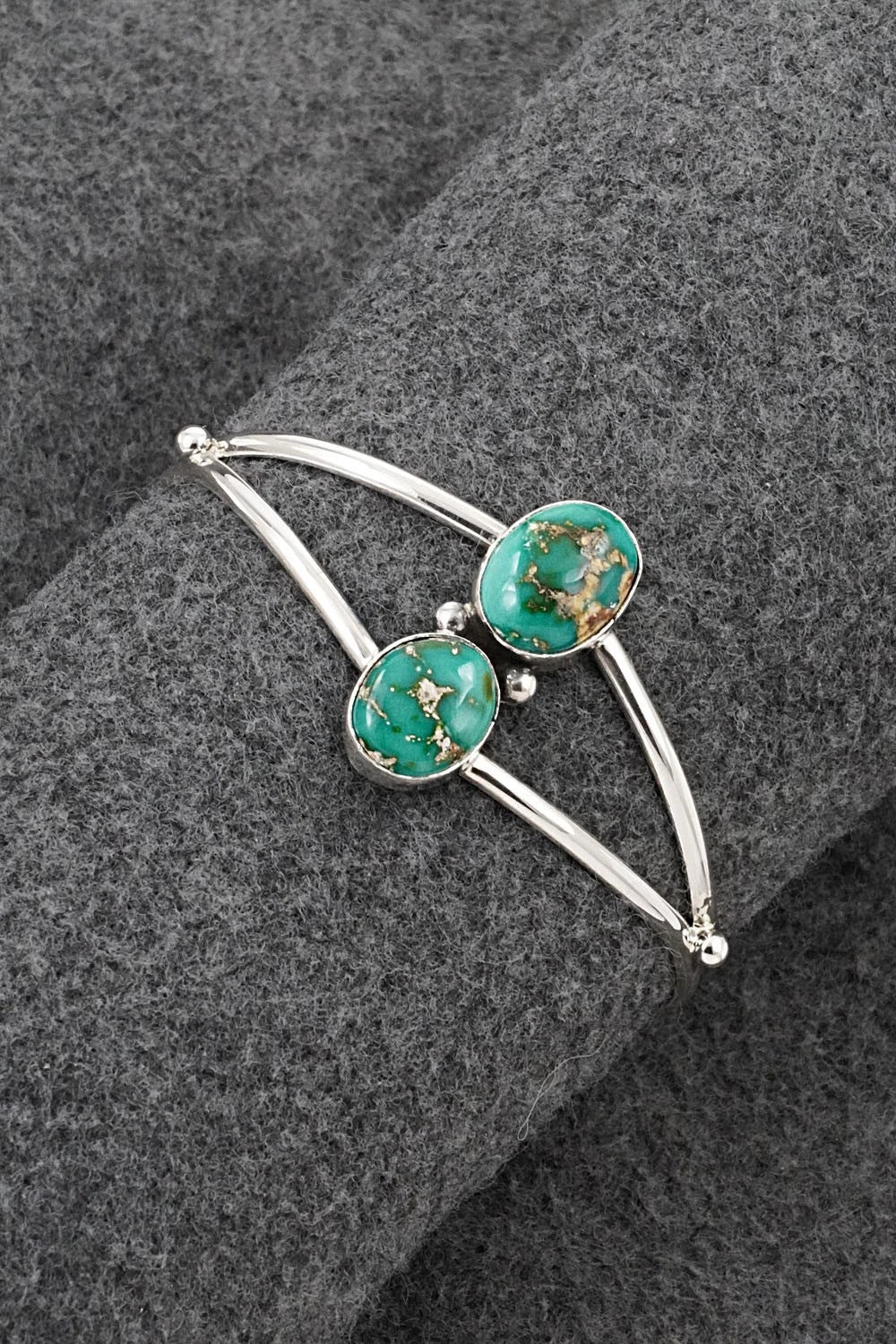 Turquoise & Sterling Silver Bracelet - Eugene Gruber